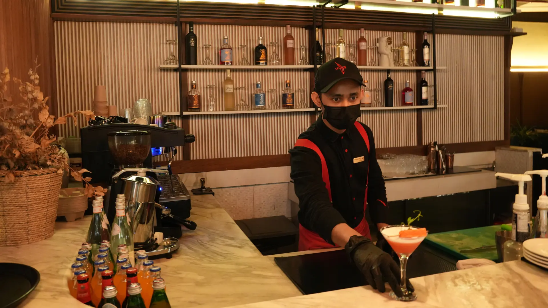 lacalle's one staff serving drinks