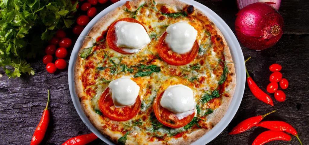 Pesto Burrata Pizza in Jeddah